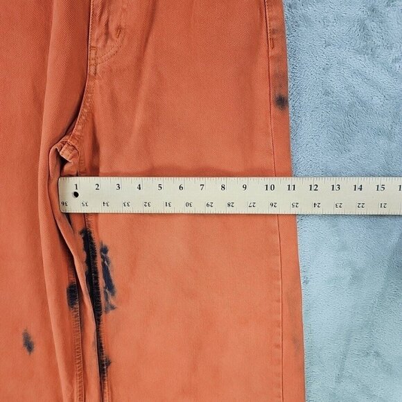BDG The A-Wide Jean Jeans Womens 25 Orange Ombre Acid Wash Grunge High Rise NWT - Picture 11 of 16